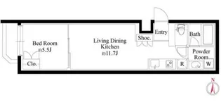 グランパセオ代々木上原II【1階】の間取り