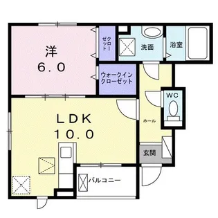 クレスト コート【1階】の間取り