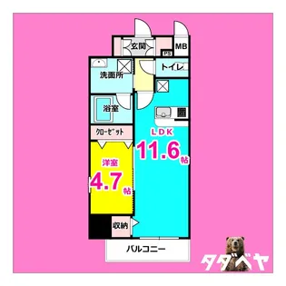 プレイス白壁【12階】の間取り