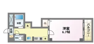 ハウスアイ杭全【7階】の間取り