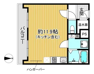 百万遍ハイツ【4階】の間取り