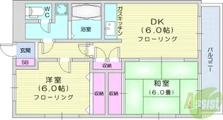 ファミールあやし【3階】の間取り