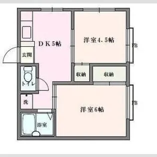 ラシェール鎌ヶ谷【2階】の間取り