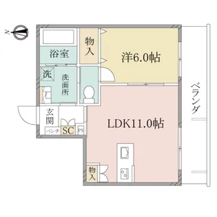 (シニア限定)ヘーベルヴィレッジ八広【1階】の間取り