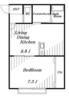 レジデンスコースト稲毛海岸【2階】の間取り