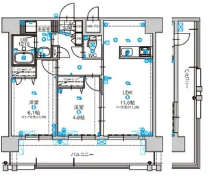 アルファシオレヴァーク【8階】の間取り