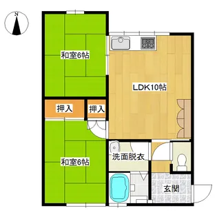 ハイツ伊勢原【2階】の間取り