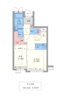 M THE ONE USUKI【1階】の間取り