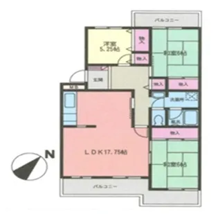 森の里くすのき台団地【3階】の間取り