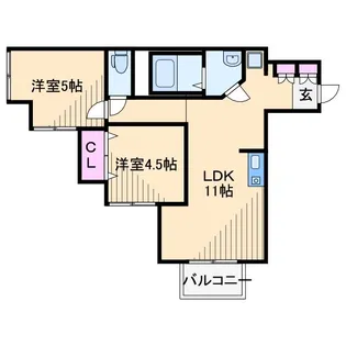 グランドーネ日吉【1階】の間取り