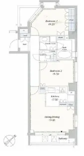 デュオフラッツ赤坂【2階】の間取り