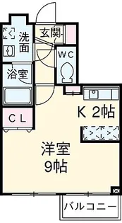 カスタリア三宿【2階】の間取り