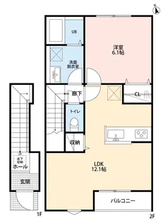 リーブルファイン若葉桜木【2階】の間取り