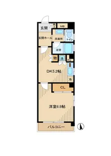 ビィー・ヴァリィ【4階】の間取り