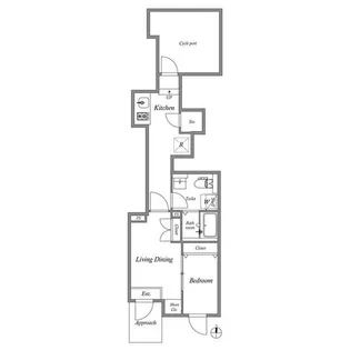 ルクレ目白西坂【2階】の間取り