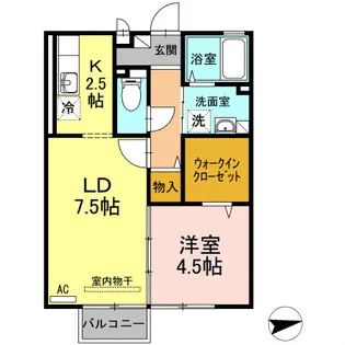 レセンテ住吉【2階】の間取り