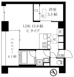 オレア日本橋浜町【7階】の間取り