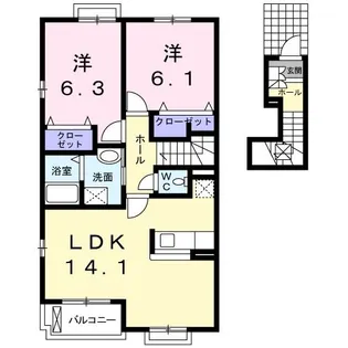 DESPACIO K【2階】の間取り