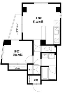 クレセール中板橋【1階】の間取り