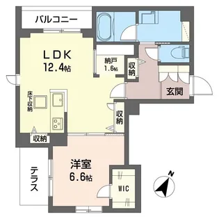 フルール アベニール【1階】の間取り