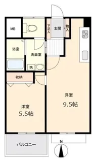 梅丘アイワマンション【7階】の間取り