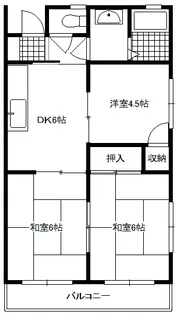 グリーンハイツ市川【3階】の間取り