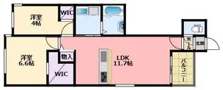ブリアン西宮【1階】の間取り