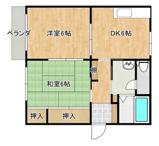 ディアスK A棟【2階】の間取り