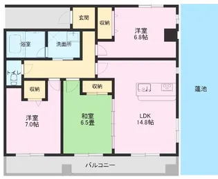 アンビアンス青井【4階】の間取り