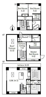 ARROWS EAST (アローズイースト)【5階】の間取り