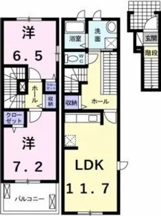 アンジュ・メゾン【2階】の間取り