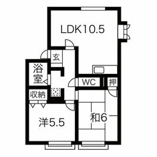 アネシス愛宕山II棟【2階】の間取り