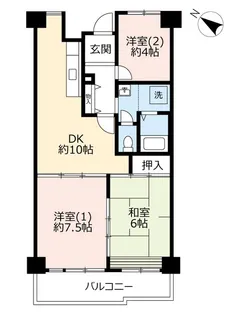 UR洛西センタープラザ【3階】の間取り