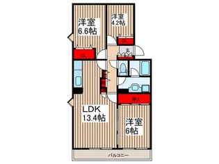 リブレス行田【2階】の間取り