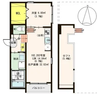 アンジュール【1階】の間取り