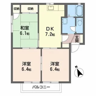 メゾン・ド・エスポワール A棟【2階】の間取り
