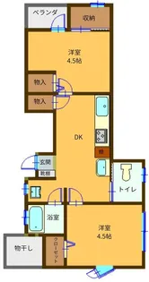 狭山荘【2階】の間取り
