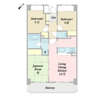 サニープレイス中山【5階】の間取り