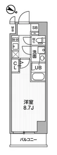 ALTERNA北品川【8階】の間取り