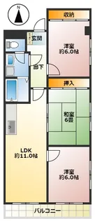 サニーフラット南浦和【1階】の間取り