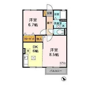 メゾンエクレール A【1階】の間取り