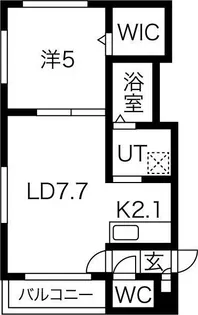 ラフレーズ菊水【4階】の間取り