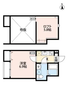 cube inohana(キューブ イノハナ)【1階】の間取り