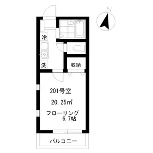 レジーナ高田【2階】の間取り