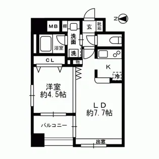 モナーク新中野ステーションプラザ【2階】の間取り
