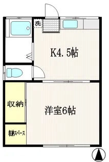 コーポやよい 1号棟【1階】の間取り