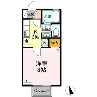 ジュネス南栄【1階】の間取り