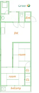 クロノス平塚北【2階】の間取り