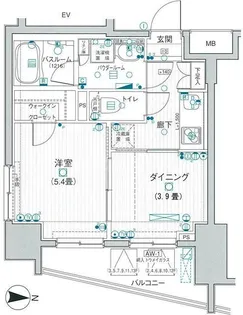 日神デュオステージ浅草国際通り【2階】の間取り