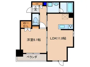 KONA天神橋【5階】の間取り